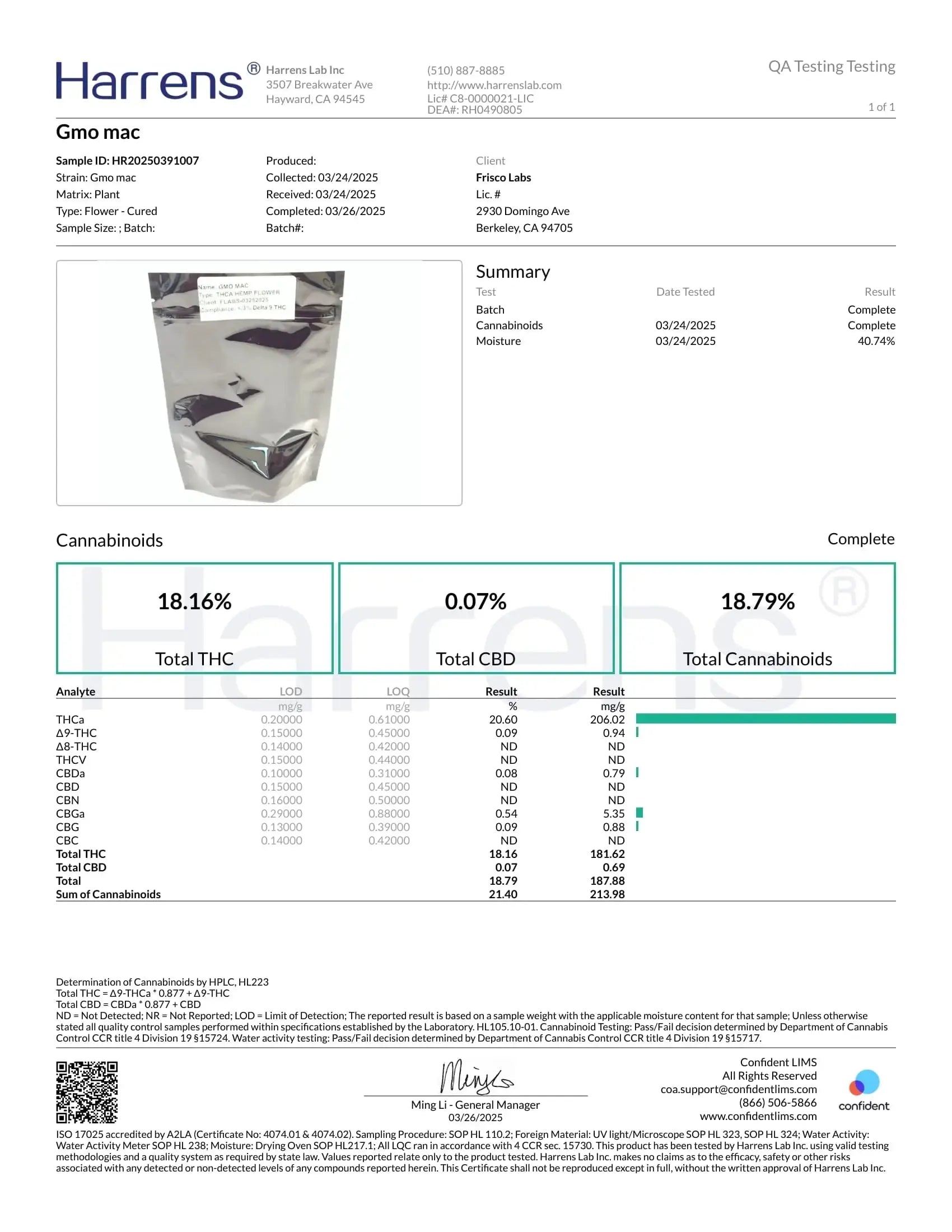 1 Pound of GMO MAC THCA FL Fulfillment Center