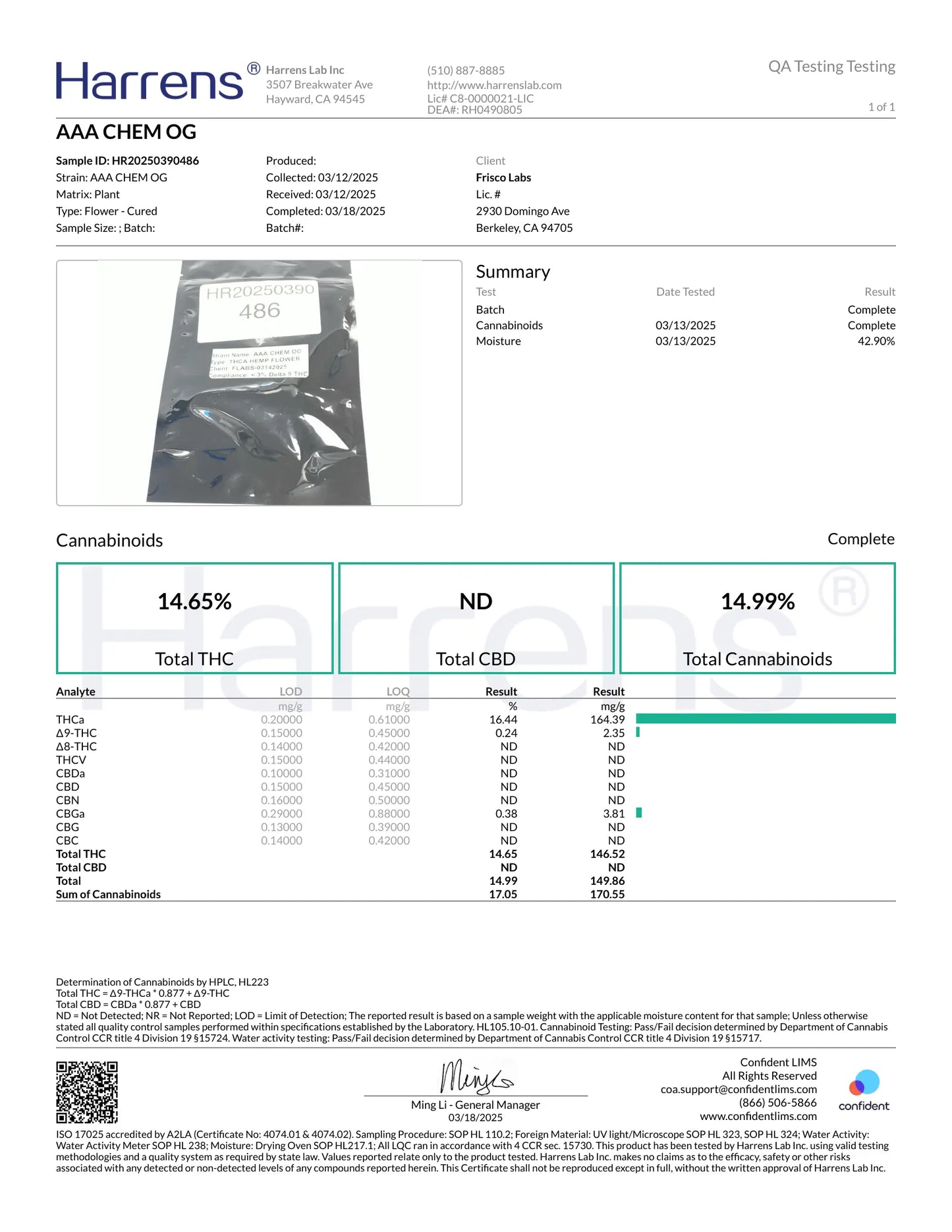 1 Pound - AAA Chem OG Small FL Fulfillment Center