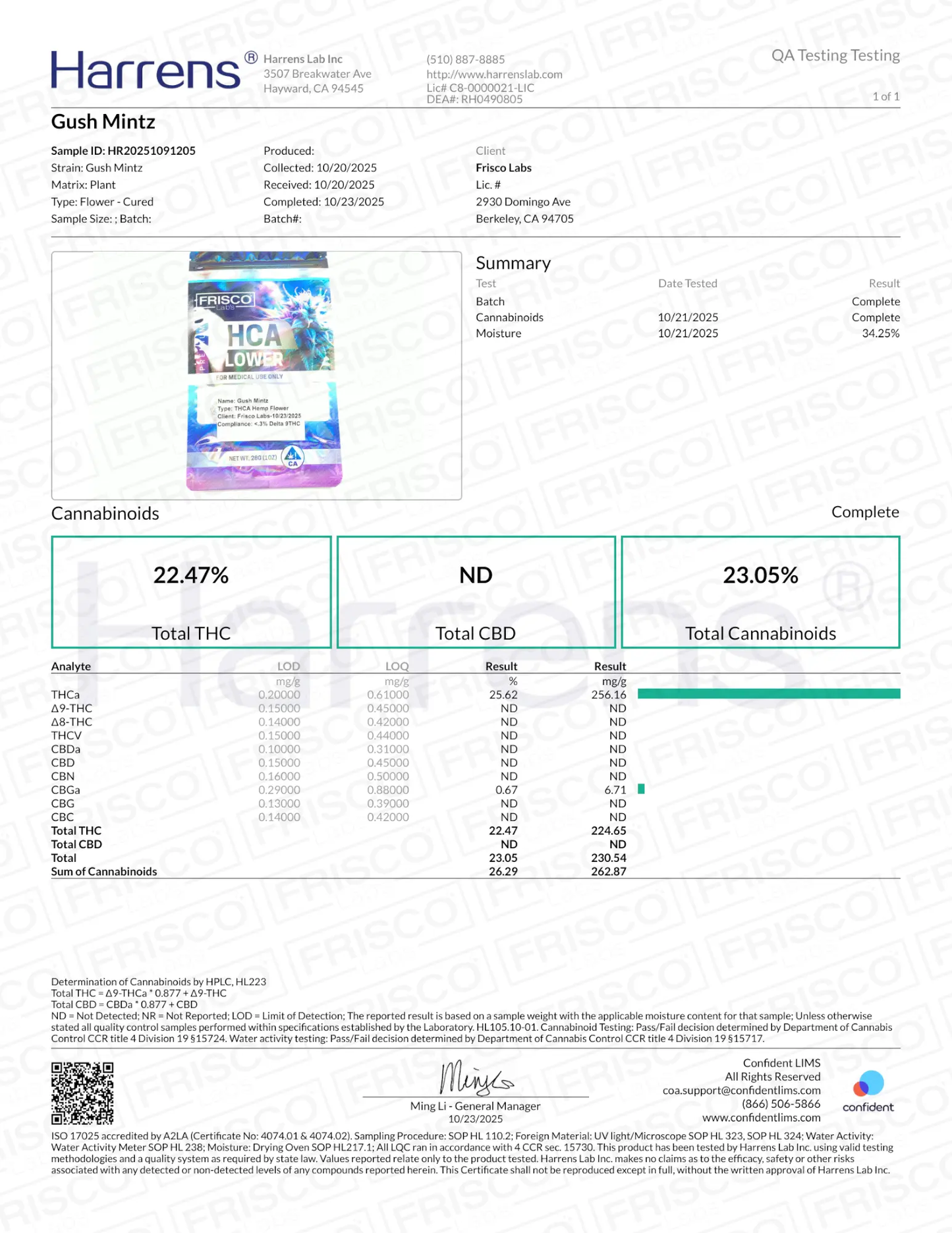 1 Pound - Gush Mints THCA Strain Frisco Labs