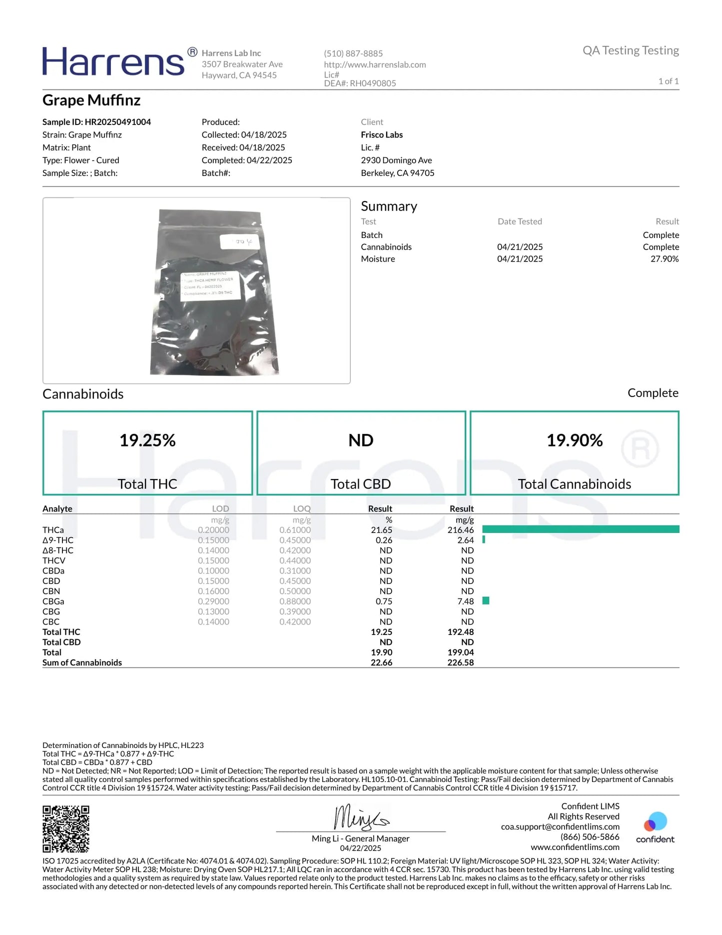 1 Pound of Grape Muffin THCA (Smalls) FL Fulfillment Center