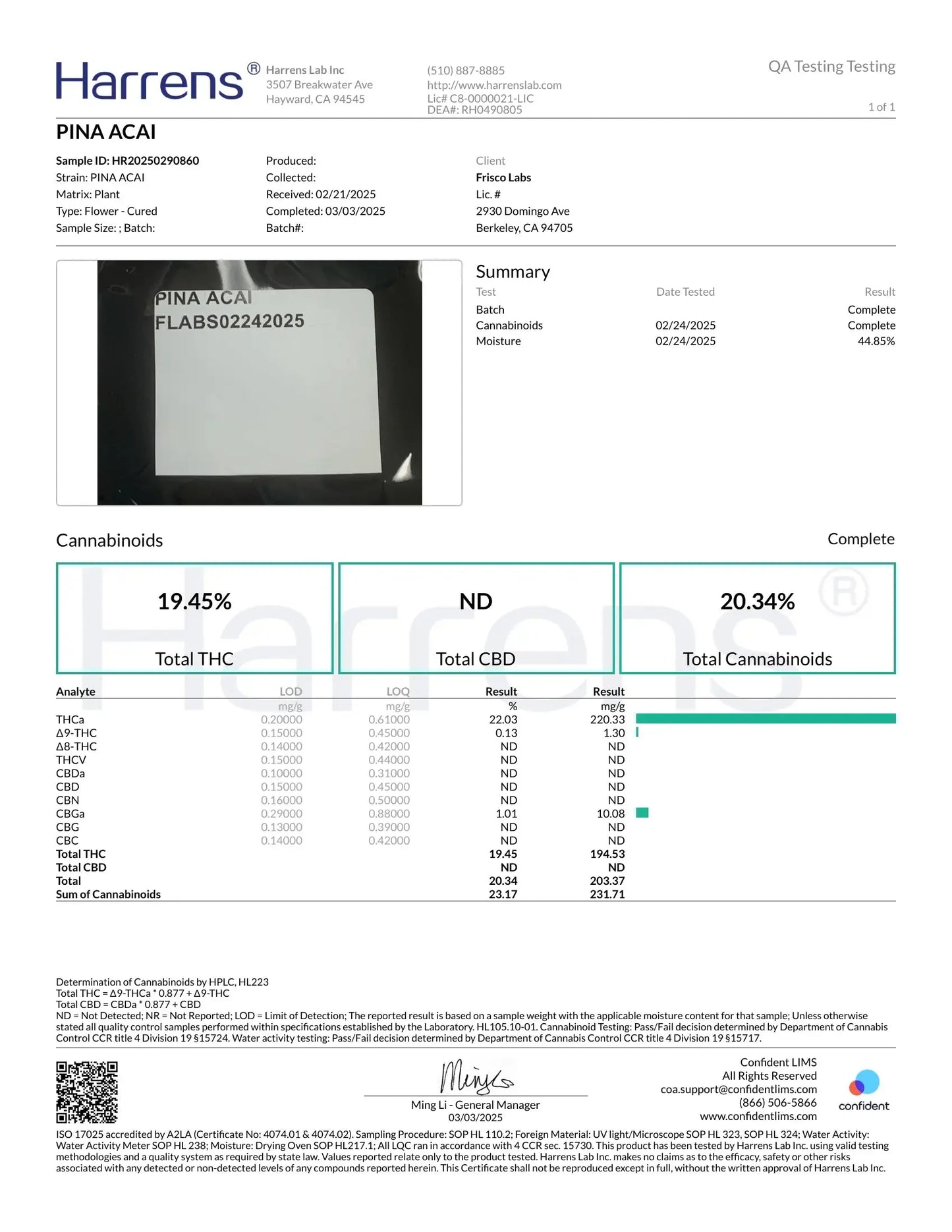 1 Pound of Pina Acai THCA FL Fulfillment Center