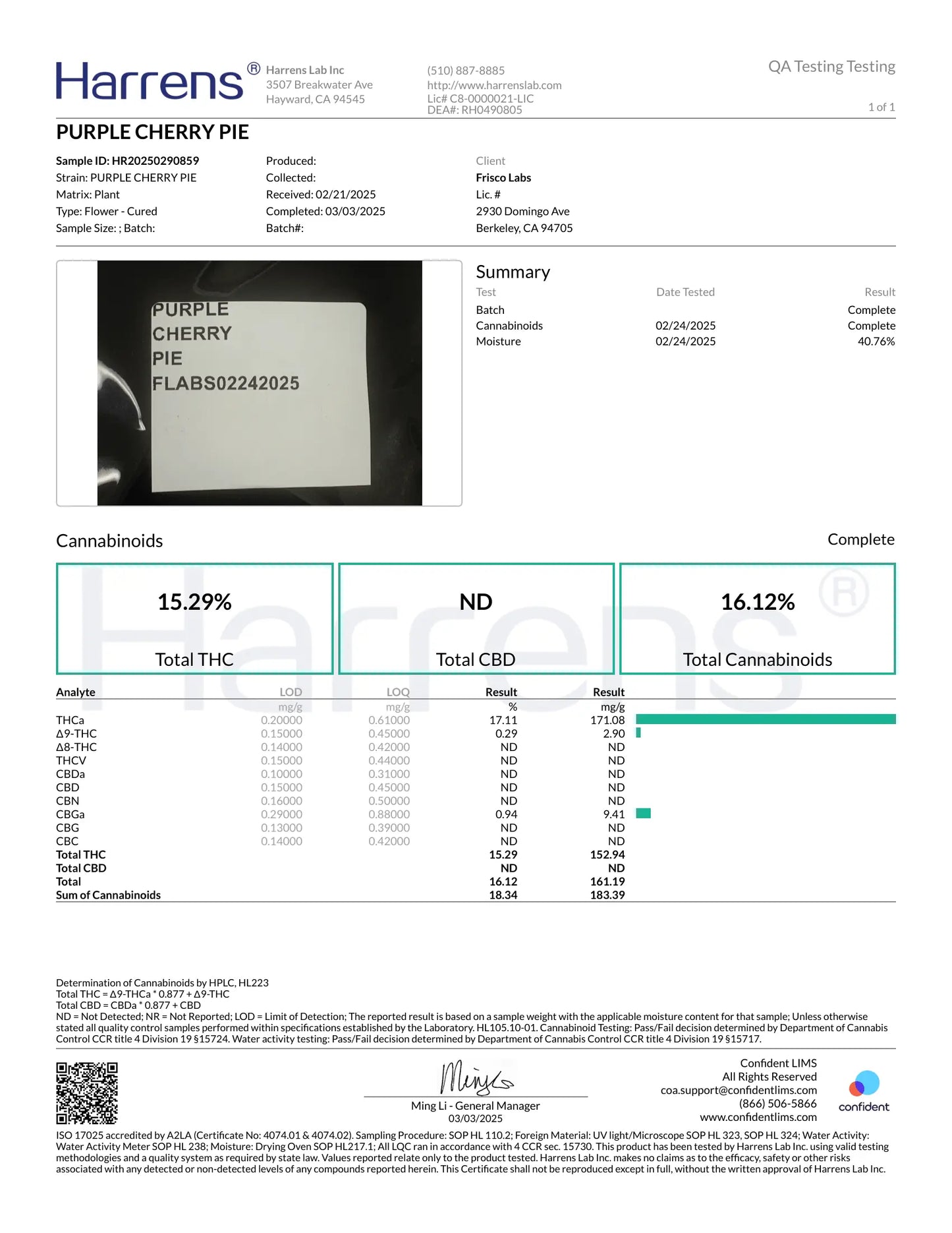 1 Pound of Purple Cherry Pie THCA FL Fulfillment Center