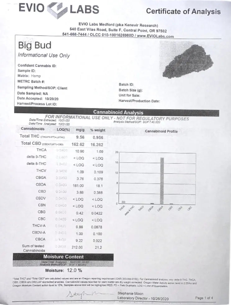 CBD Flower Big Bud Frisco Labs