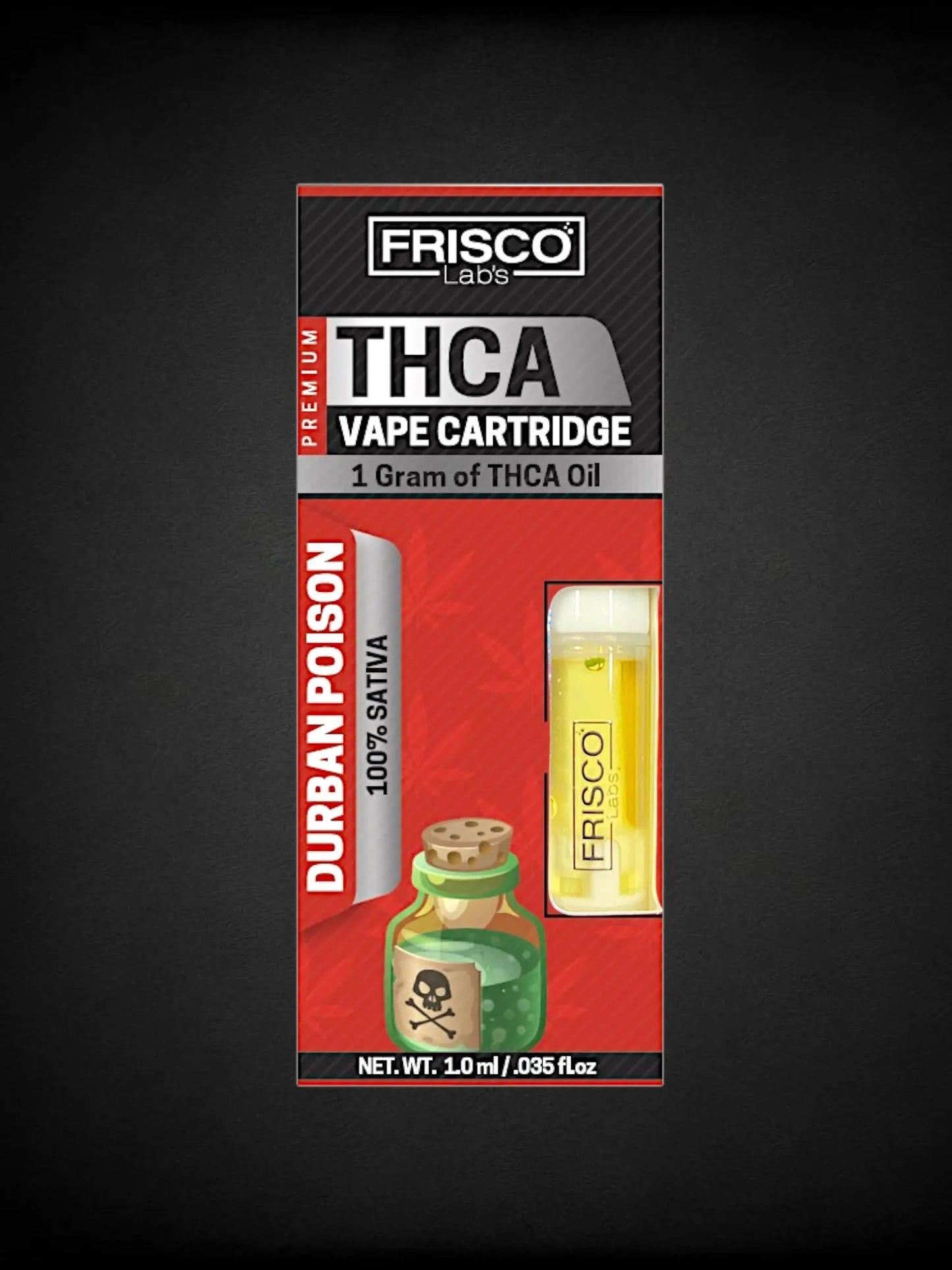 Durban Poison ☠️THCA Vape Cartridge Frisco Labs
