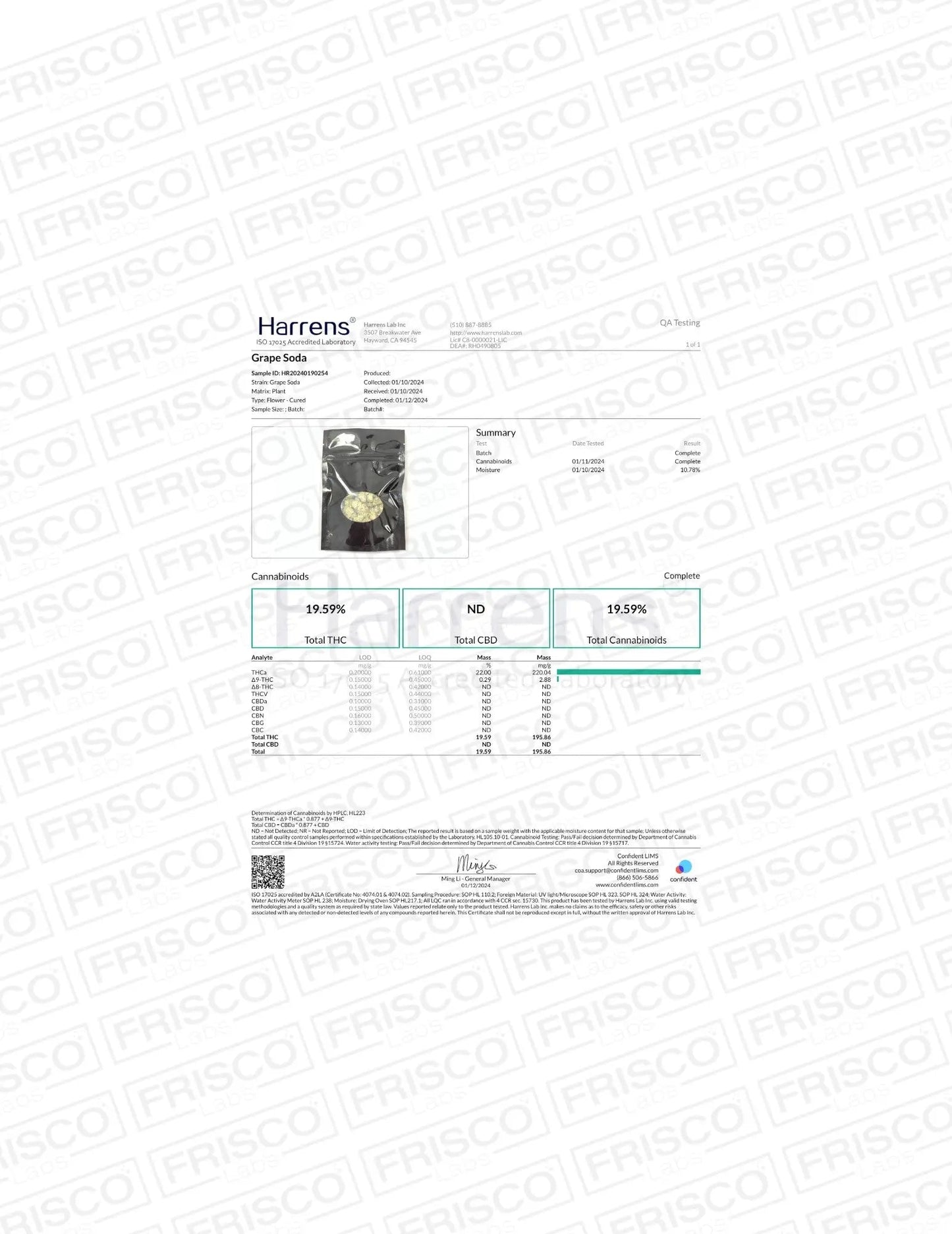 Frisco Labs - Grape Soda Indoor THCA Strain Frisco Labs