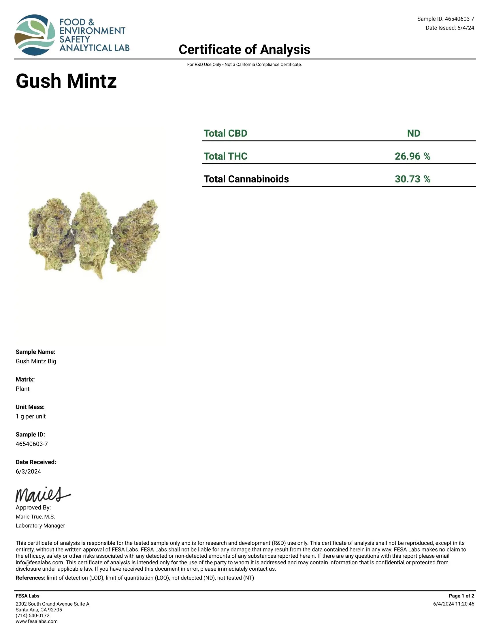 Frisco Labs - Exotic Indoor Gush Mints THCA Strain 