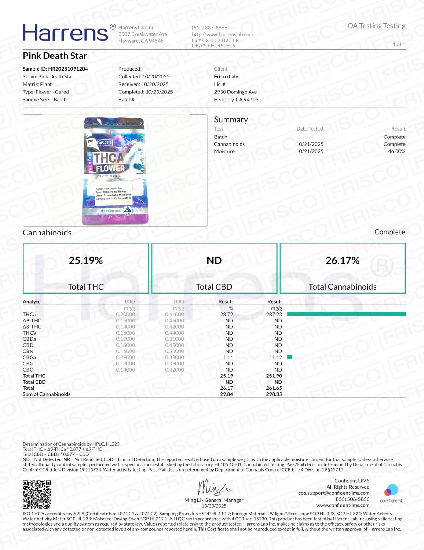 1 Pound - Pink Death Star THCA Strain (Smalls) Frisco Labs