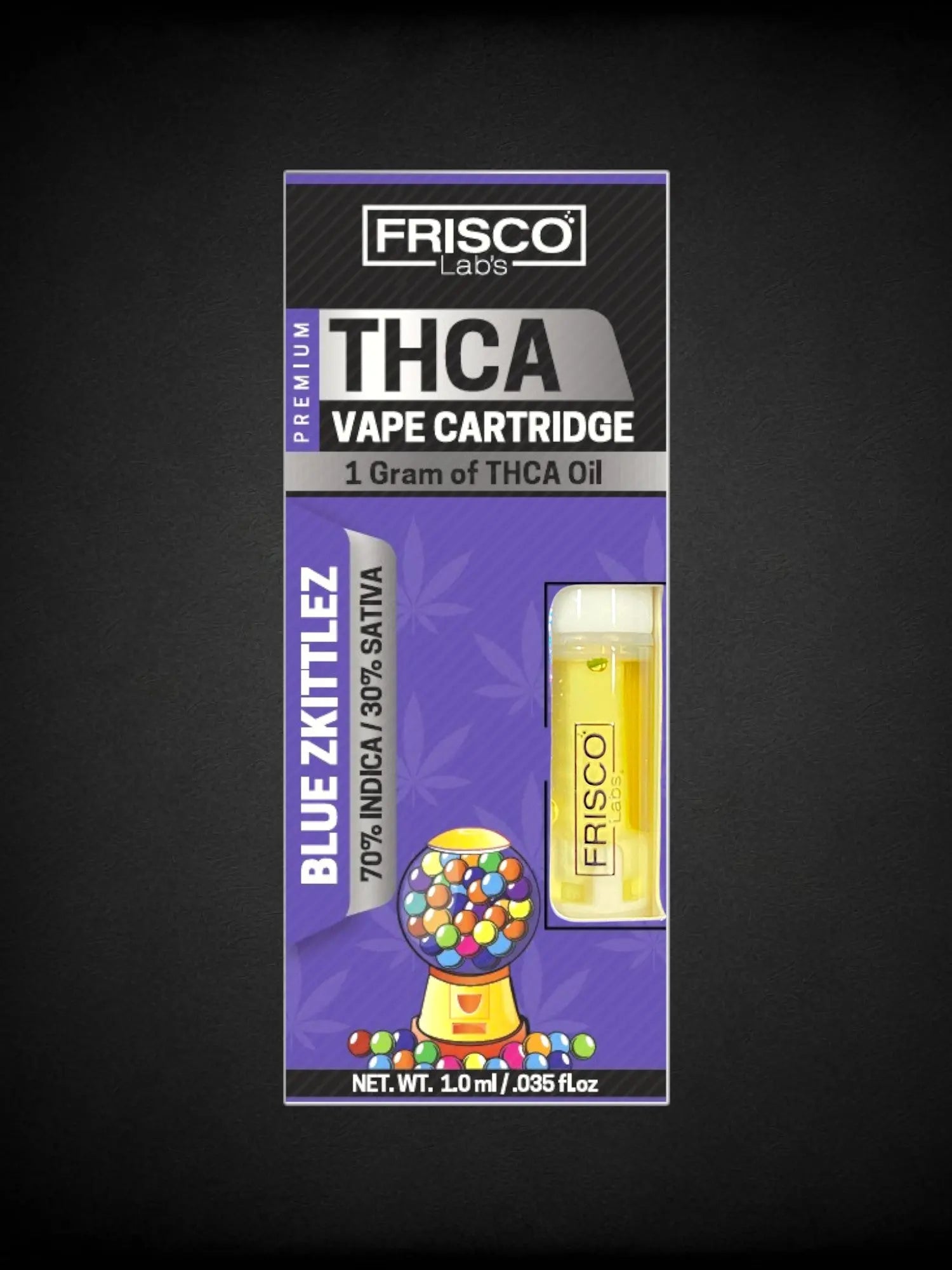 Blue Zkittlez🧁🍬THCA Vape Cartridge Frisco Labs