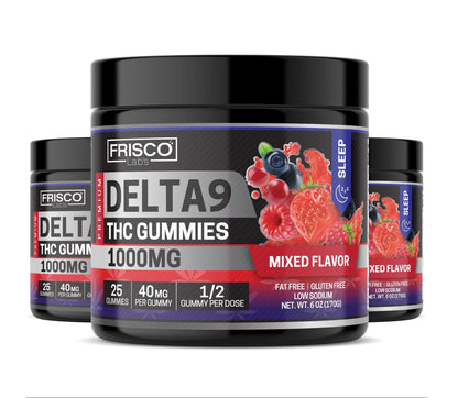 Delta 9 Gummies, Mix Flavor Sleep - 1000mg | 25 Pcs Gummies - Frisco Labs