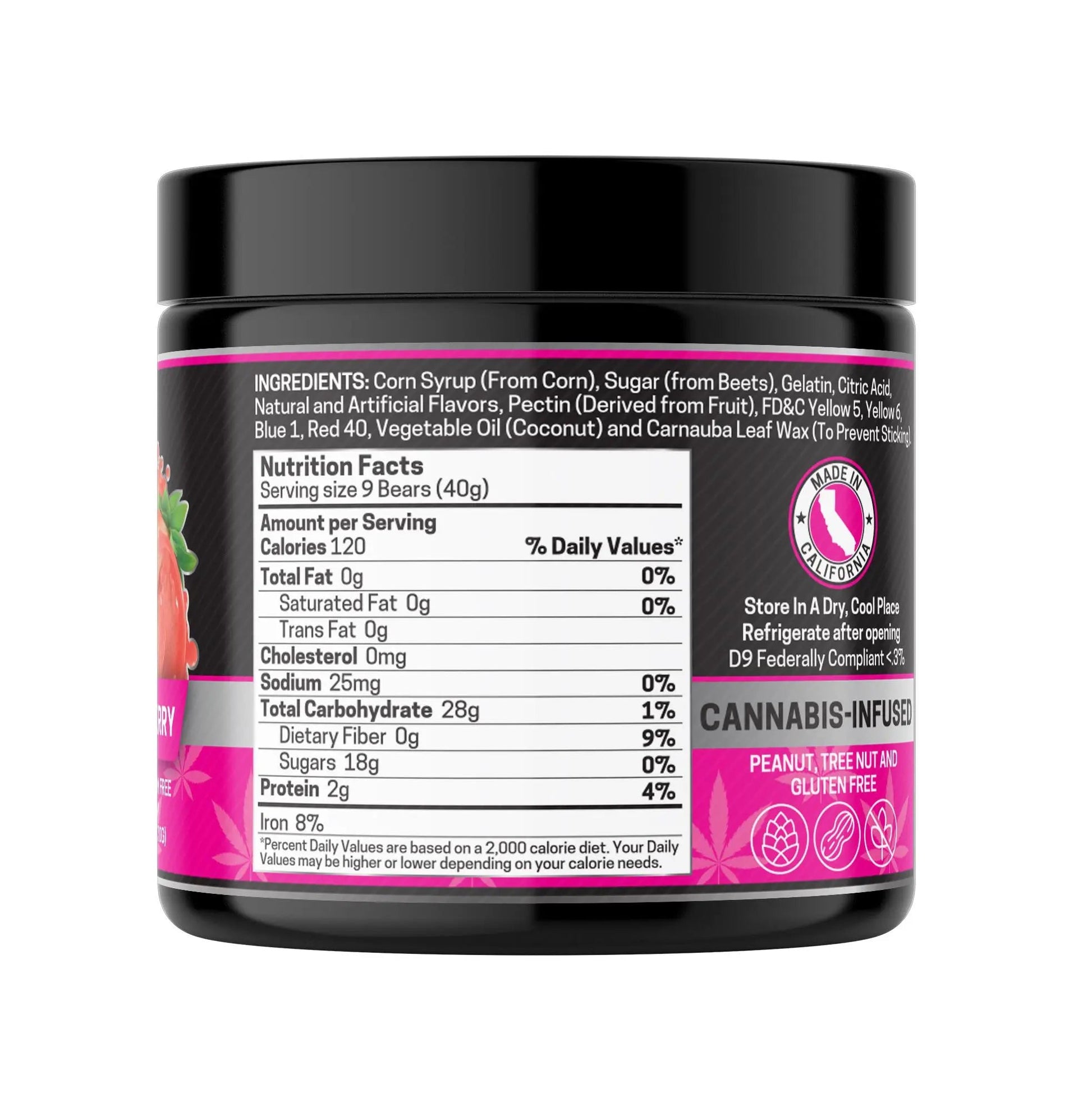Delta 9 Gummies, Strawberry - 1000mg | 25 Pcs Gummies - Frisco Labs