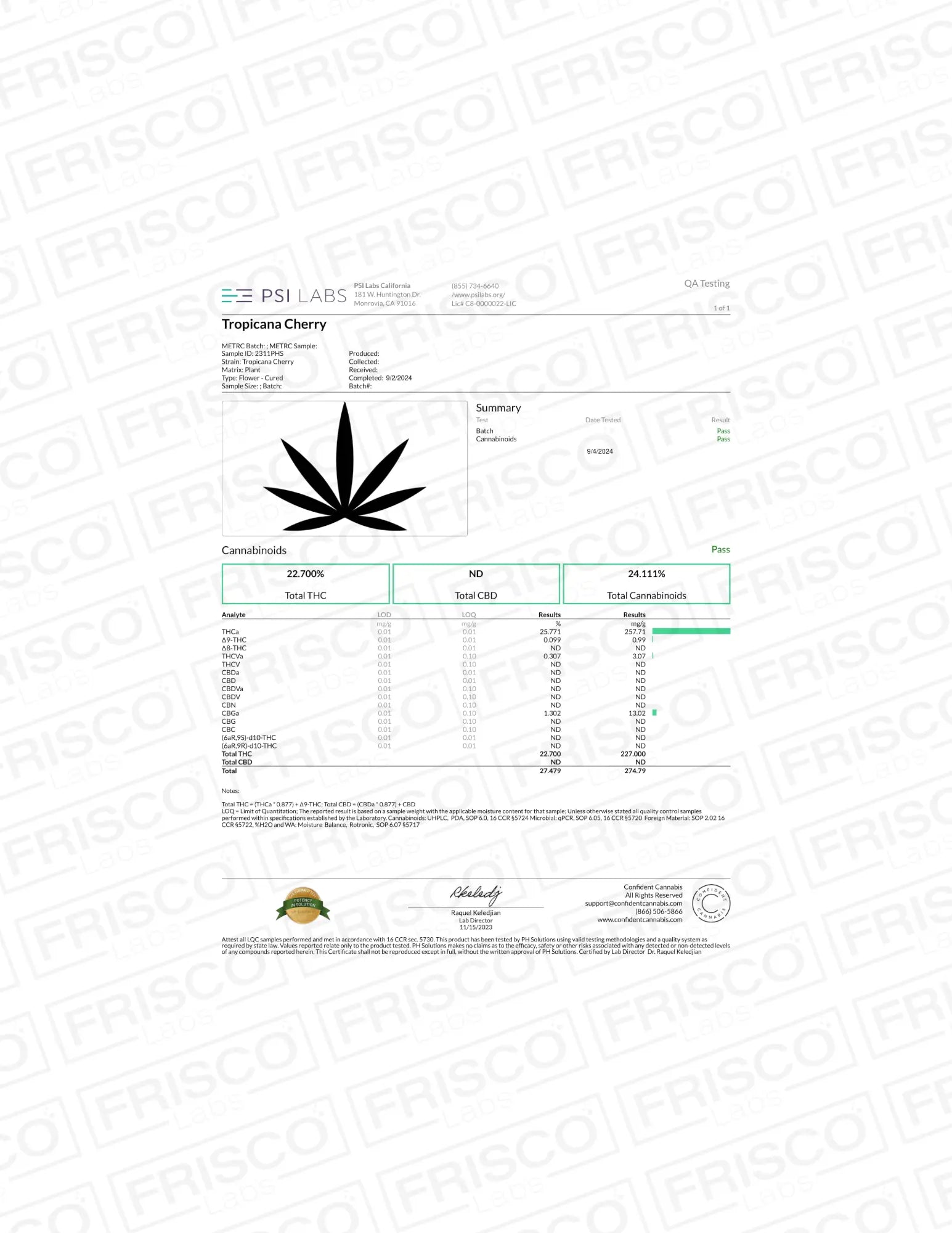 Frisco Labs - Exotic Indoor Tropicanna Cherry THCA 