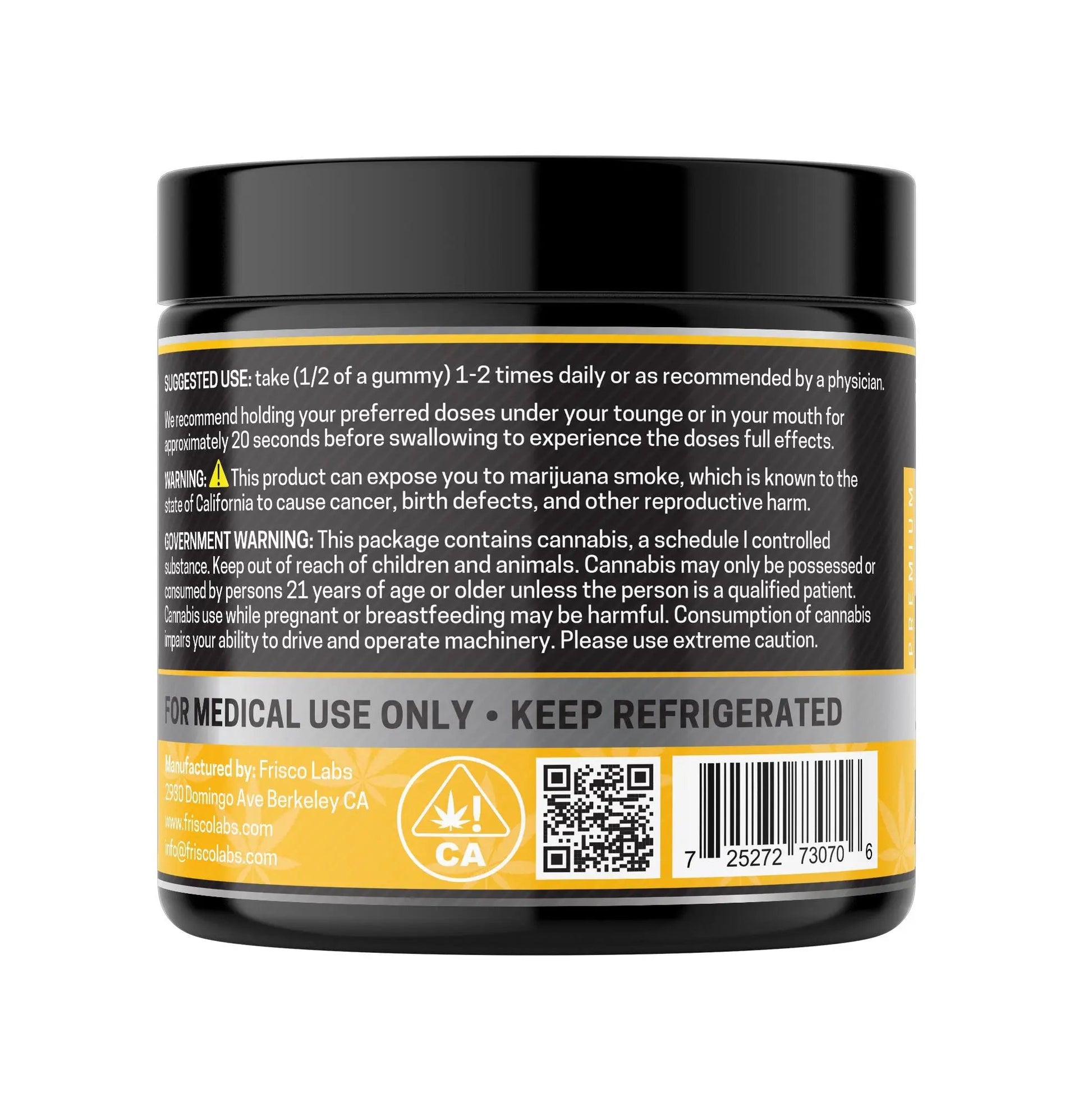 Full Spec. CBD Gummies, Mango - 1000mg | 25 Pcs Gummies - Frisco Labs