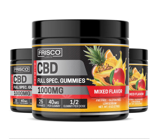 Full Spec. CBD Gummies, Mix Flavor - 1000mg | 25 Pcs Gummies Frisco Labs