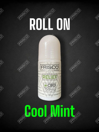 Pain Relief Gel - Cool Mint - 750 Mg CBD - Roll On Bottle - Topical Rub Frisco Labs